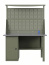 GREENBERG OLIVE Верстак с перфопанелью двойной с тумбой 1200мм VERSTAK_OLIVE_Т1_P2_1200