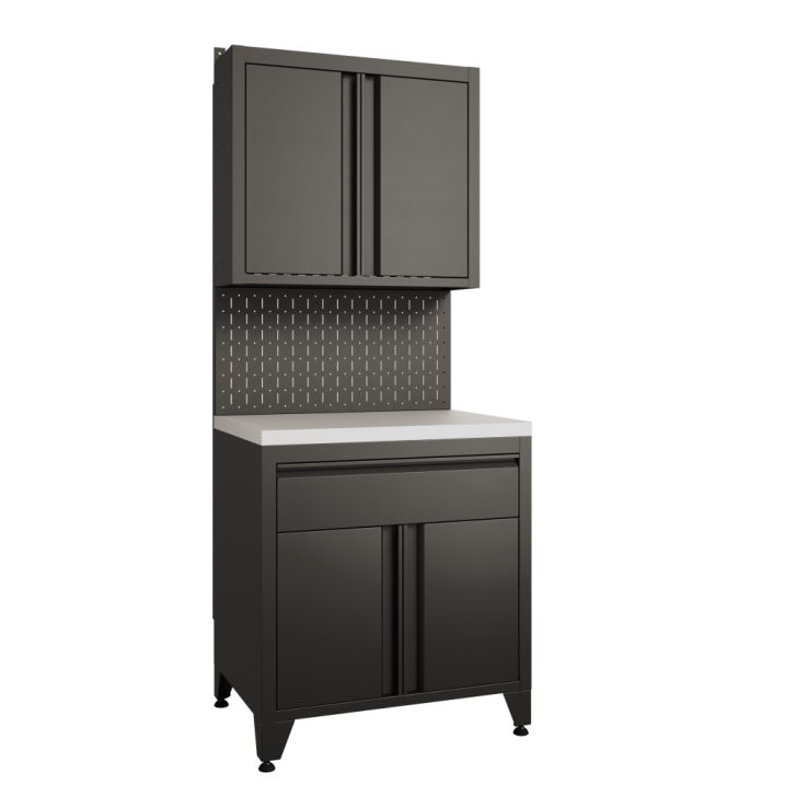 BOREX Тумба с дверцами и одним ящиком + шкафчик с дверцами TY1-P1-S2