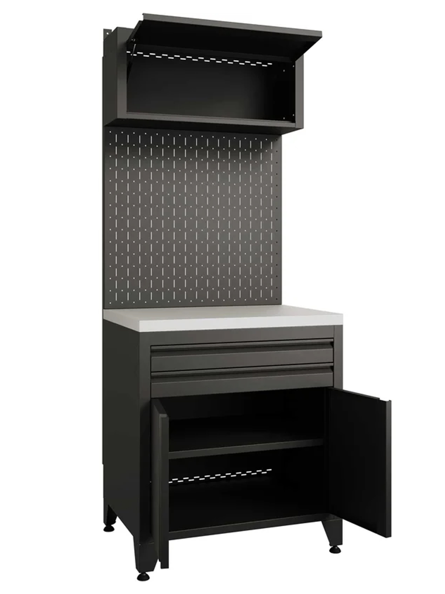 BOREX Тумба с дверцами и двумя ящиками + шкафчик с подъёмной дверью TY2-P2-S1