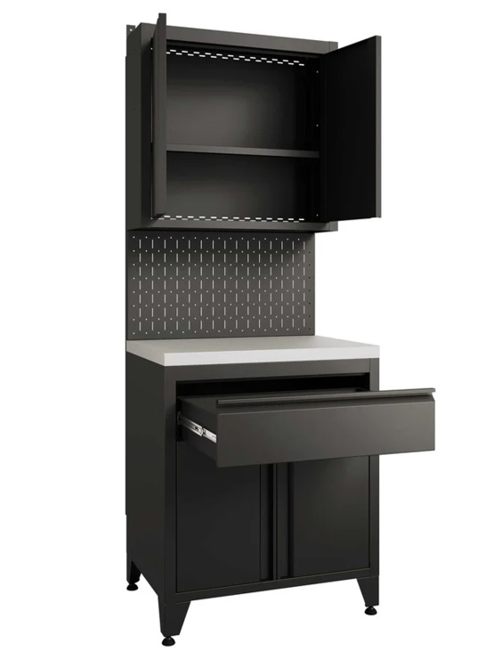 BOREX Тумба с дверцами и одним ящиком + шкафчик с дверцами TY1-P1-S2