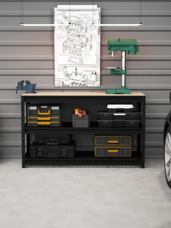 BOREX Верстак-стеллаж 1500х500х900 для гаража, для мастерской BOREX_VERSTAK_900