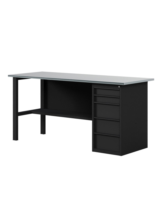 GREENBERG BLACK Верстак-стол с тумбой с ящиками 1800мм VERSTAK_BLACK_Y1_1800