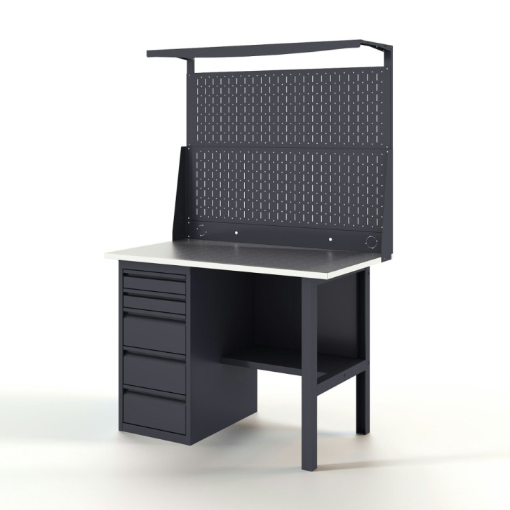 GREENBERG Верстак с перфопанелью двойной с ящиками 1200мм VERSTAK_Y1_Р2_1200