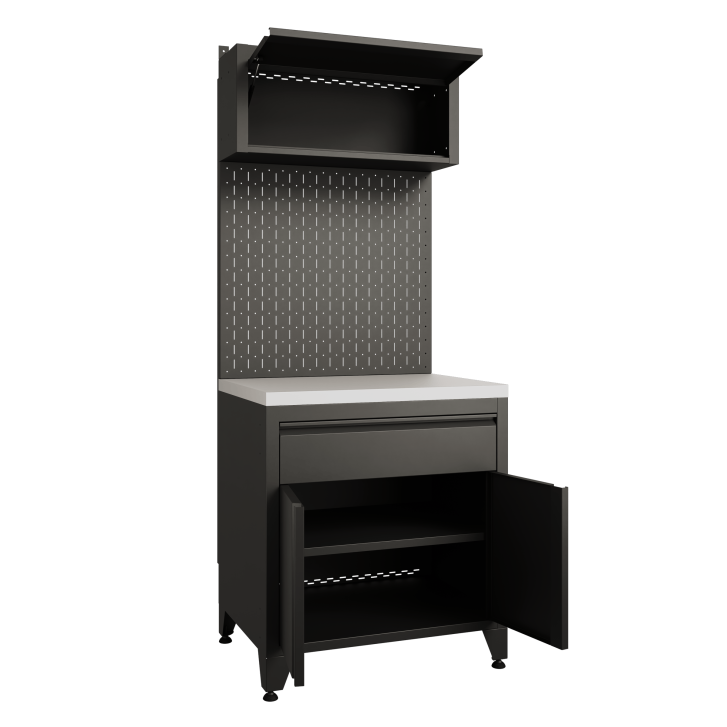 BOREX Тумба с дверцами и одним ящиком + шкафчик с подъёмной дверью TY1-P2-S1