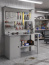 GREENBERG SILVER Верстак с перфопанелью двойной с тумбой 1200мм VERSTAK_SILVER_Т1_P2_1200