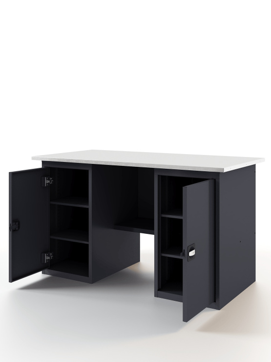 GREENBERG Верстак с двумя тумбами с дверцей 1600мм VERSTAK_Т2_1600