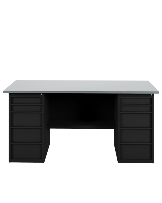 GREENBERG BLACK Верстак-стол с двумя тумбами с ящиками 1800мм VERSTAK_BLACK_Y2_1800