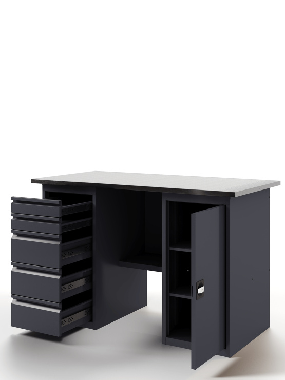 GREENBERG Верстак с тумбой с ящиками и тумбой с дверцей 1600мм VERSTAK_ТY_1600