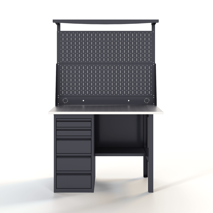 GREENBERG Верстак с перфопанелью двойной с ящиками 1200мм VERSTAK_Y1_Р2_1200