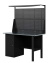 GREENBERG BLACK Верстак-стол с перфопанелью двойной с тумбой 1400мм VERSTAK_BLACK_Т1_ P2_1400