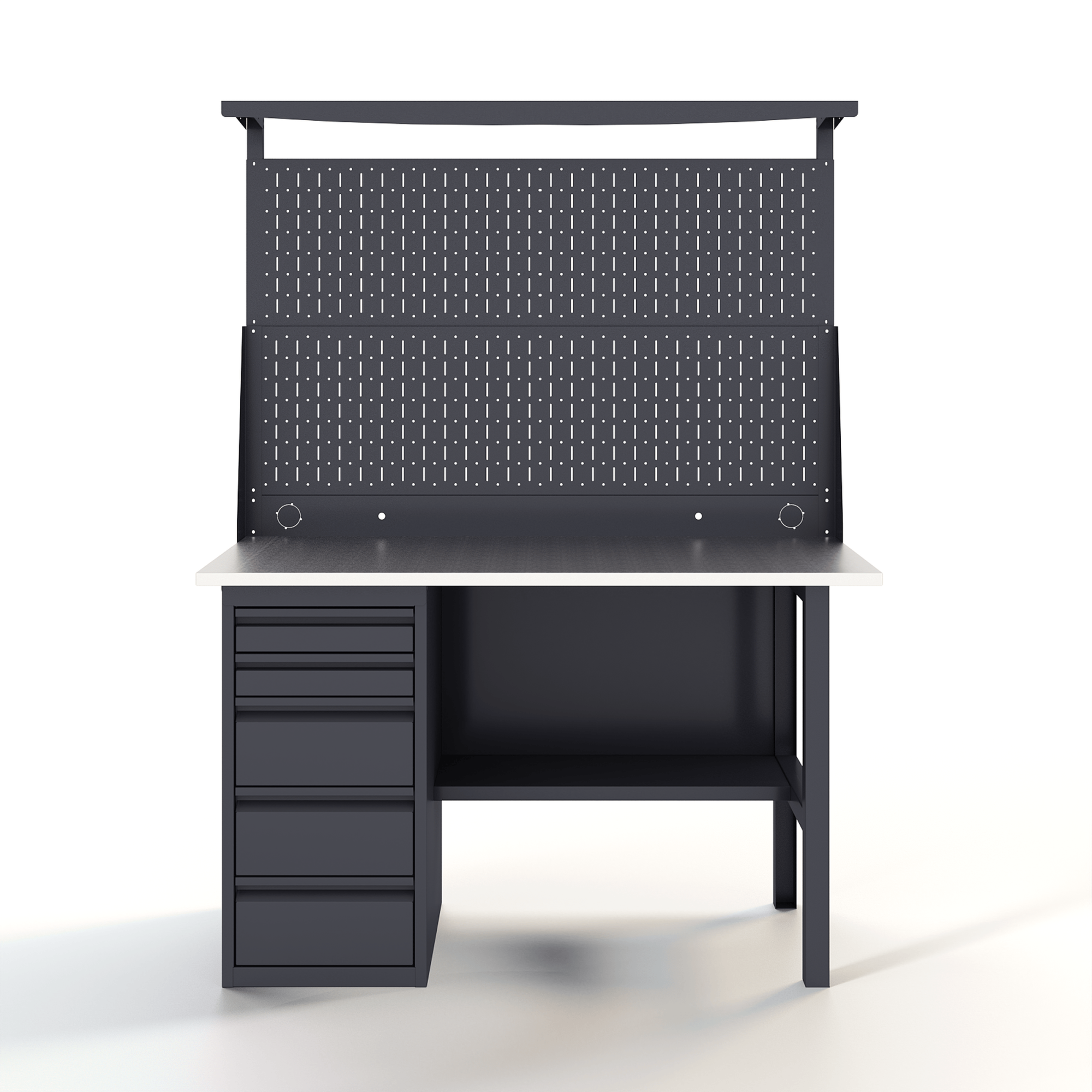 GREENBERG Верстак с перфопанелью двойной с ящиками 1400мм VERSTAK_Y1_Р2_1400