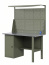GREENBERG OLIVE Верстак с перфопанелью двойной с тумбой 1200мм VERSTAK_OLIVE_Т1_P2_1200