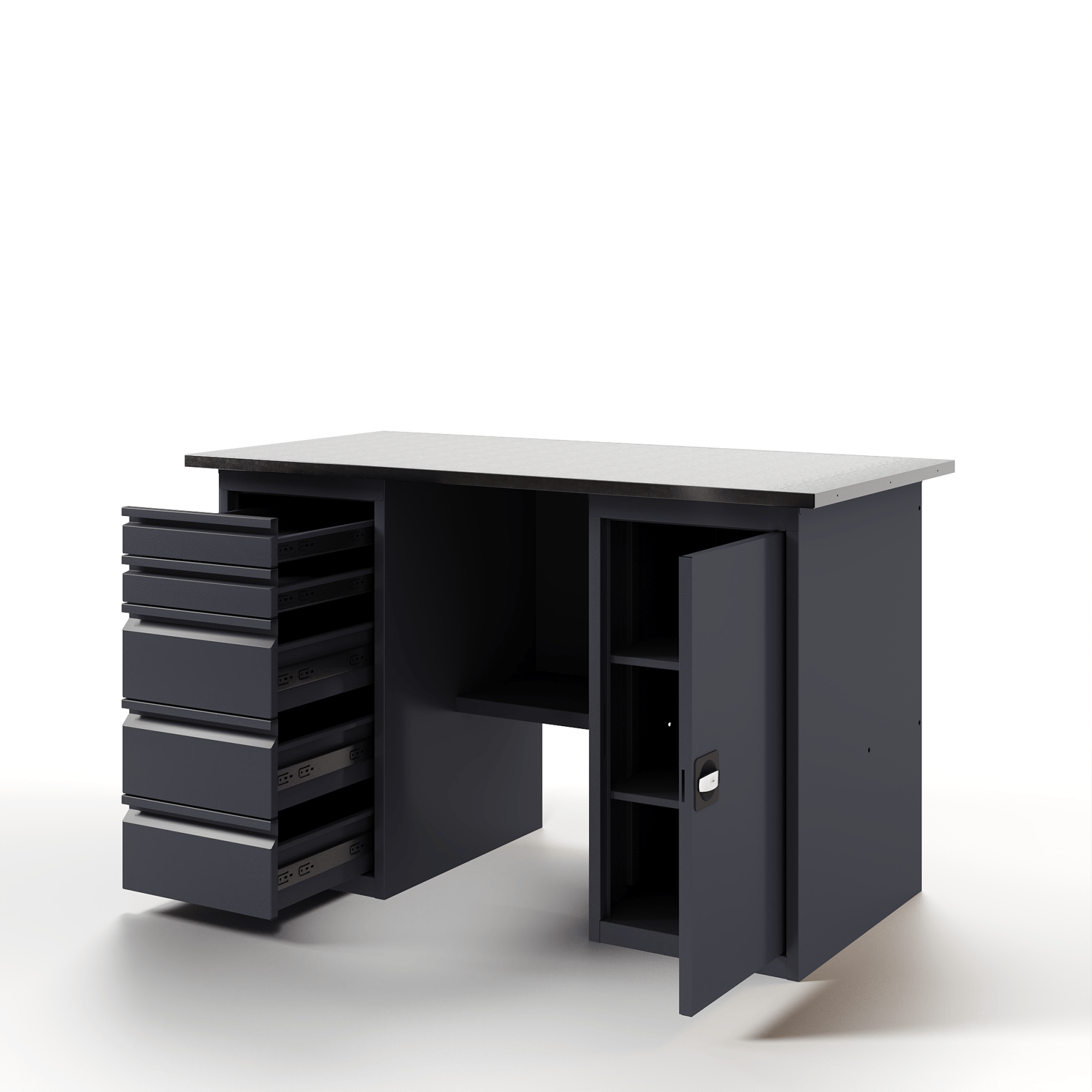 GREENBERG Верстак с тумбой с ящиками и тумбой с дверцей 1600мм VERSTAK_ТY_1600