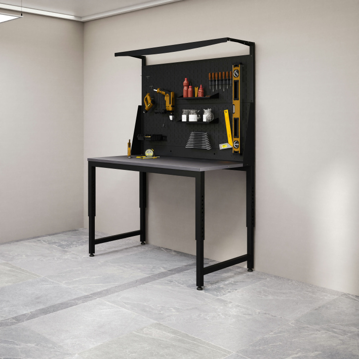 BOREX Верстак регулируемый с перфопанелью двойной 1400х600мм VERSTAK_REG_P2_1400х600