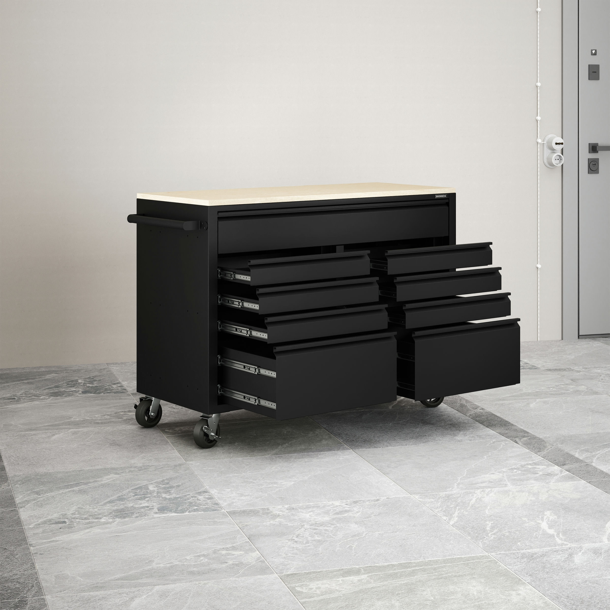 BOREX Верстак с ящиками на колёсах BOREX_VERSTAK_KOLESA