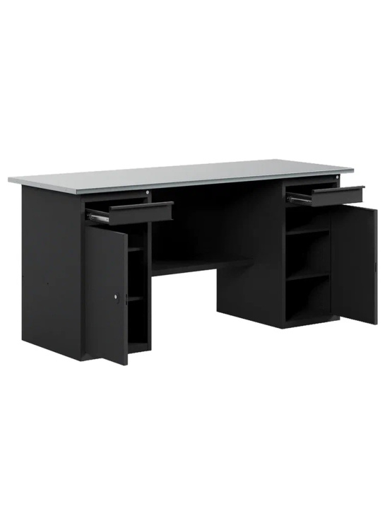 GREENBERG BLACK Верстак-стол с двумя тумбами/ящик 2000мм VERSTAK_BLACK_W2_2000