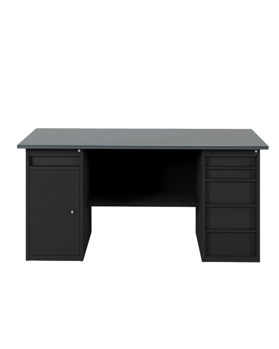 GREENBERG BLACK Верстак-стол с тумбой с ящиками и тумбой/ящик 1800мм VERSTAK_BLACK_WY_1800