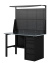 GREENBERG BLACK Верстак-стол с перфопанелью двойной с ящиками 1200мм VERSTAK_BLACK_Y1_Р2_1200
