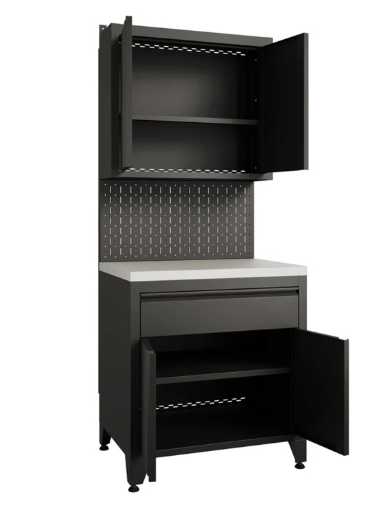 BOREX Тумба с дверцами и одним ящиком + шкафчик с дверцами TY1-P1-S2