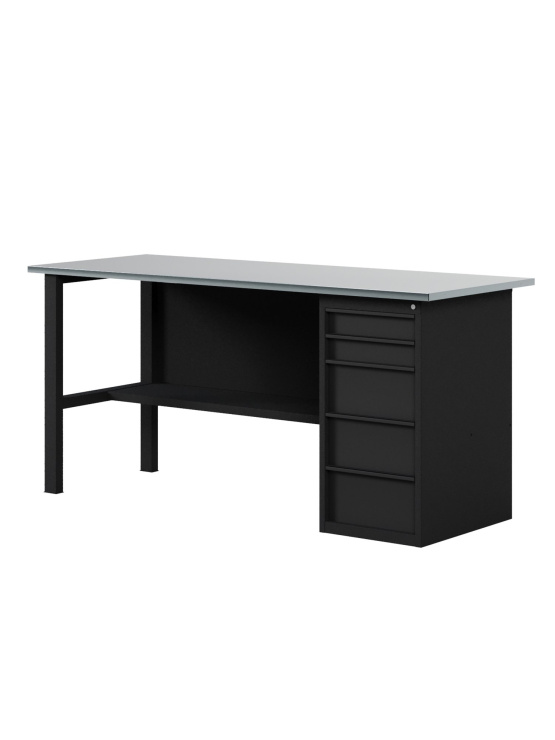 GREENBERG BLACK Верстак-стол с тумбой с ящиками 2000мм VERSTAK_BLACK_Y1_2000