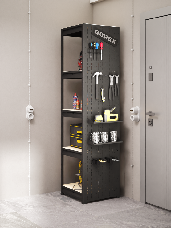 BOREX Стеллаж 500мм с перфопанелью BOREX_STELLAG_PERF-500