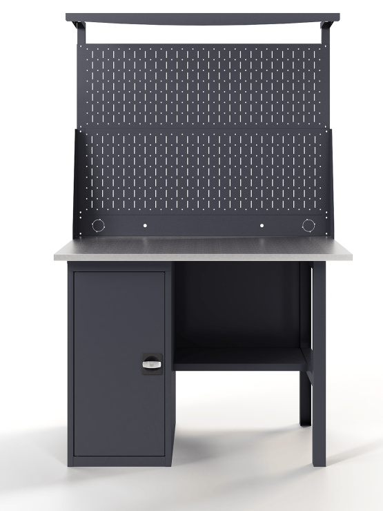 GREENBERG Верстак с перфопанелью двойной с тумбой 1200мм VERSTAK_Т1_P2_1200