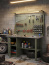 GREENBERG OLIVE Верстак с перфопанелью двойной с тумбой 1200мм VERSTAK_OLIVE_Т1_P2_1200