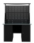GREENBERG BLACK Верстак-стол с перфопанелью двойной с двумя тумбами 1400мм VERSTAK_BLACK_Т2_Р2_1400