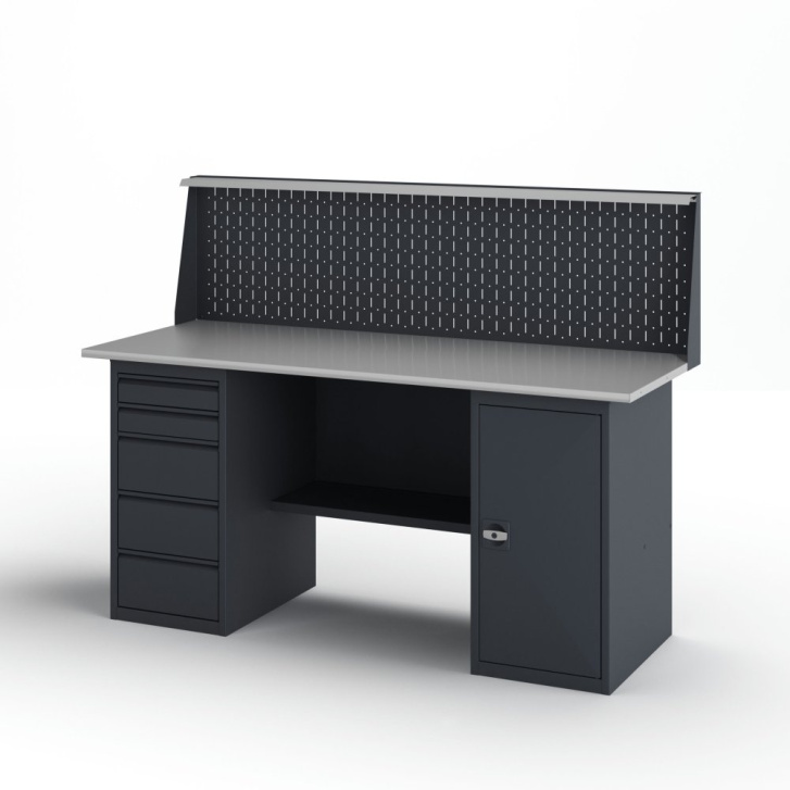 GREENBERG Верстак с тумбой с ящиками и тумбой с дверцей с перфопанелью 1800мм VERSTAK_ТY_P_1800