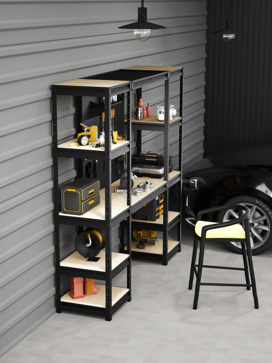 BOREX Верстак-стеллаж 2000х500х2000 для гаража, для мастерской BOREX_VERSTAK_2000