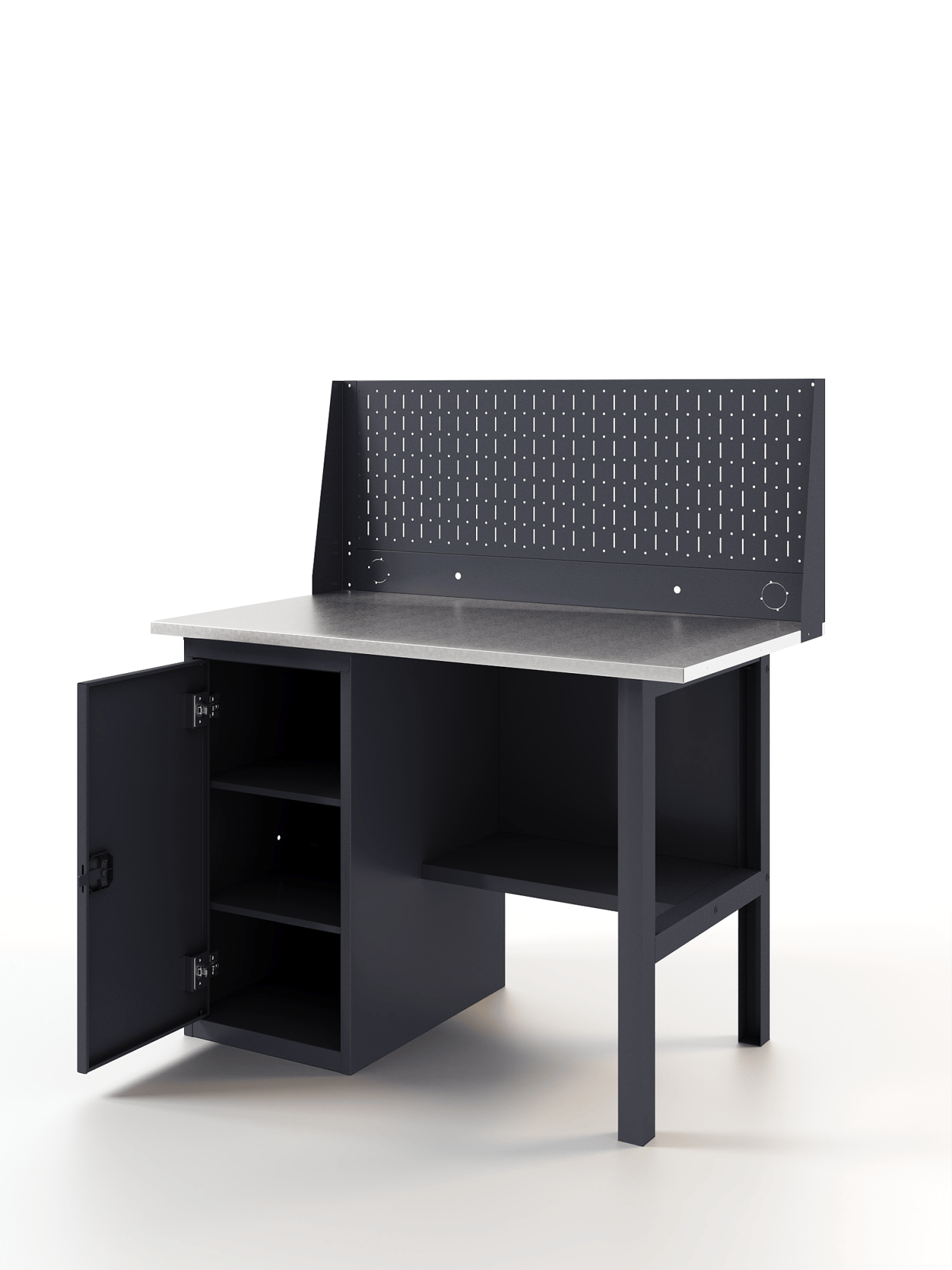 GREENBERG Верстак с перфопанелью одинарной с тумбой 1200мм VERSTAK_Т1_P1_1200