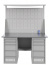 GREENBERG SILVER Верстак с перфопанелью двойной с двумя ящиками 1400мм VERSTAK_SILVER_Y2_Р2_1400
