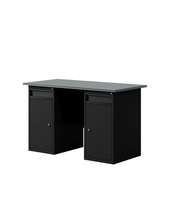GREENBERG BLACK Верстак-стол с двумя тумбами/ящик 1400мм VERSTAK_BLACK_W2_1400