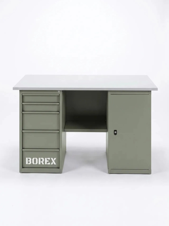GREENBERG OLIVE Верстак с тумбой и ящиками 1400мм VERSTAK_OLIVE_ТY_1400
