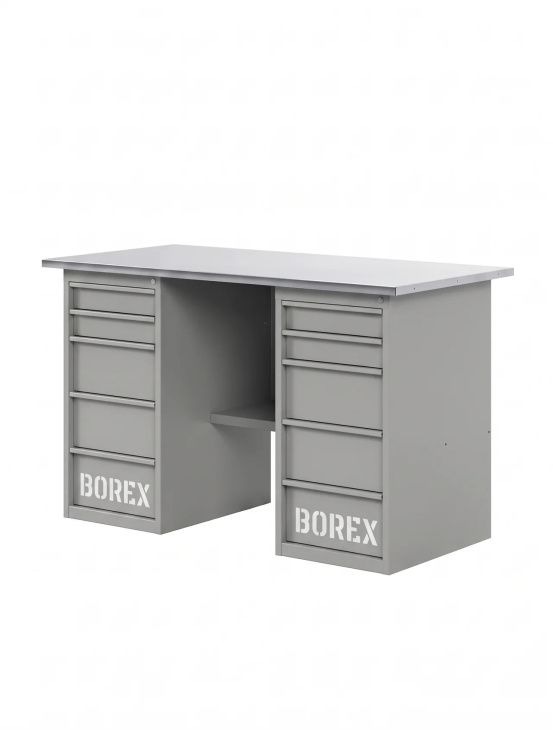 GREENBERG SILVER Верстак с двумя ящиками 1400мм VERSTAK_SILVER_Y2_1400