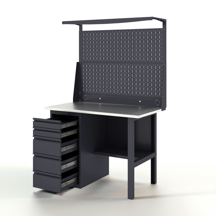 GREENBERG Верстак с перфопанелью двойной с ящиками 1200мм VERSTAK_Y1_Р2_1200