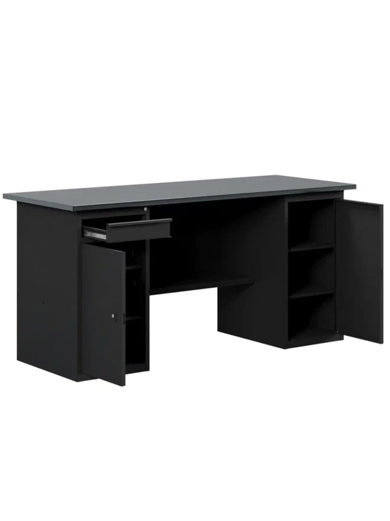 GREENBERG BLACK Верстак-стол с тумбой с дверцей и тумбой/ящик 1800мм VERSTAK_BLACK_WT_1800